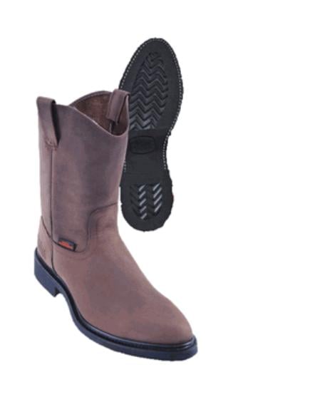 Mensusa Products Los Altos Nubuck with Vibrum Sole Work Boots