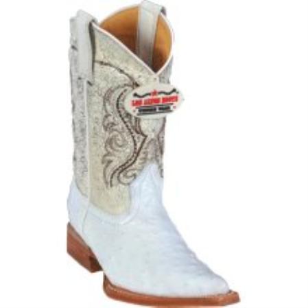 Mensusa Products Los Altos White Ostrich Kid's Boots 247
