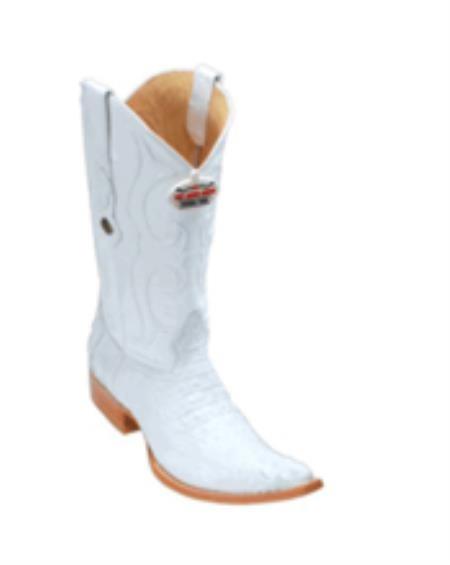 Mensusa Products Los Altos White Caiman Hornback Cowboy Boots 487