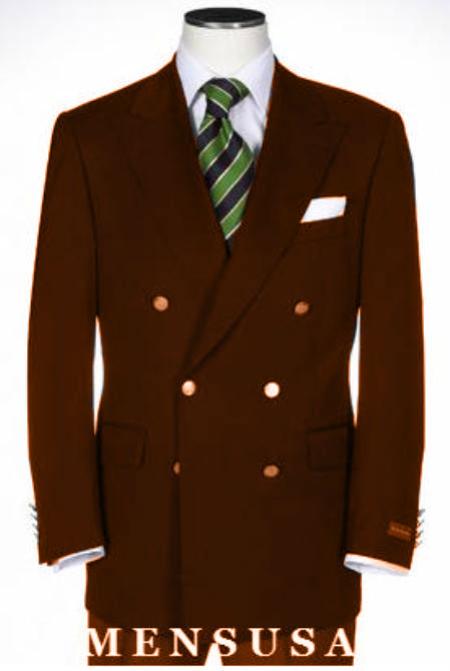 Mensusa Products Double Breasted Blazer With Best Cut & Fabric Sport Brown jacket