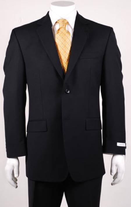 Big and tall suits-Black 2 Button Big and Tall Size blazer 56 toVented without pleat flat front Pants Wool