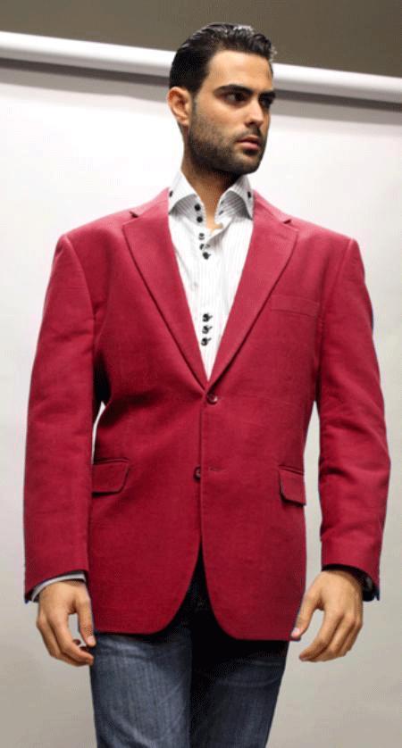 Mensusa Products Sport Coat It's One of a Kind Super's For All Occasion Winish Burgundy Maroon Velvet