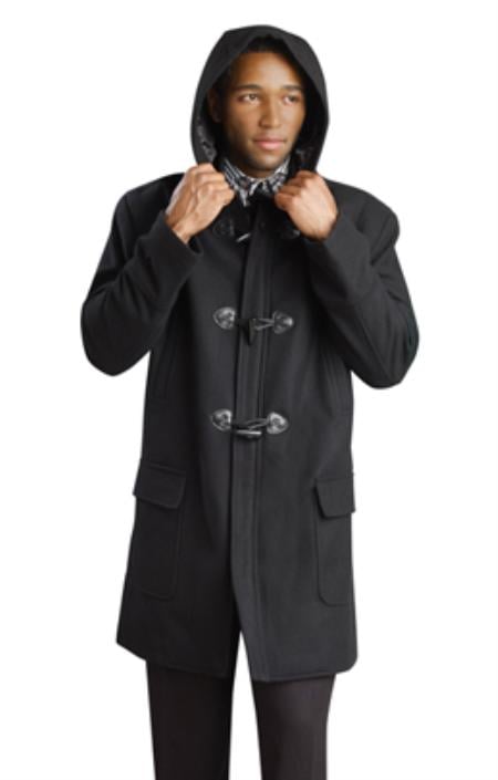 Mensusa Products Black Mens Stylish Overcoat