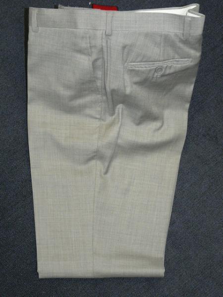 9 light gray 1 WOOL , SUPER 140'S Plain Front Pants