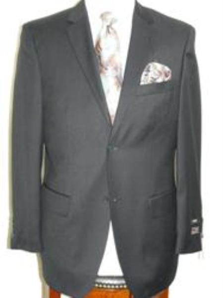 Navy Extra Fine PolyRayonWool Feel Tone on Tone Summer Light Weight Fabric Suit