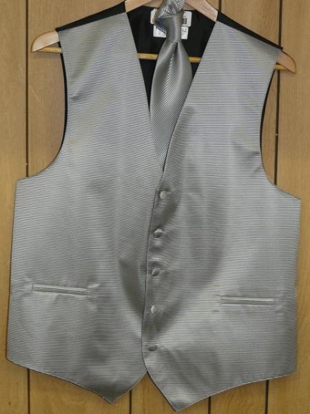 Mensusa Products gray Vest & Tie set