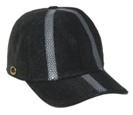Mensusa Products Los Altos Black Genuine Stingray Rowstone Baseball Hat