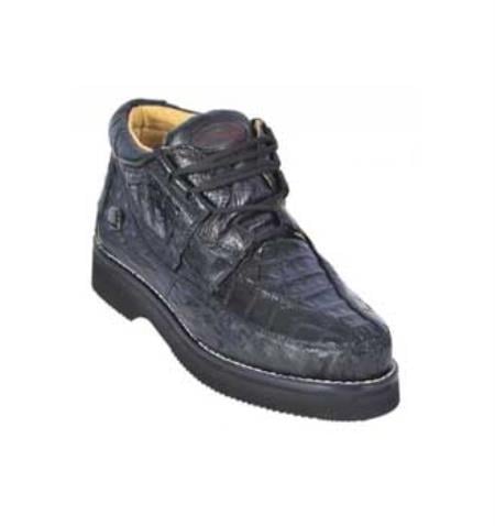 Mensusa Products Los Altos Black Genuine AllOver Crocodile Belly Shoes