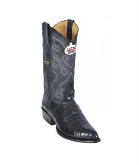 Mensusa Products Los Altos Black AllOver Alligator Belly J Toe Print Cowboy Boots