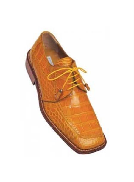 Mensusa Products Ferrini Camel Genuine Alligator Shoes 569