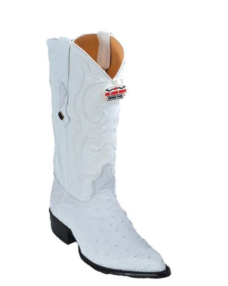 Mensusa Products Los Altos White Ostrich JToe Cowboy Boots 467