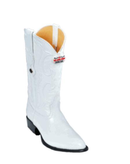 Mensusa Products Los Altos White Ring Lizard JToe Cowboy Boots 227