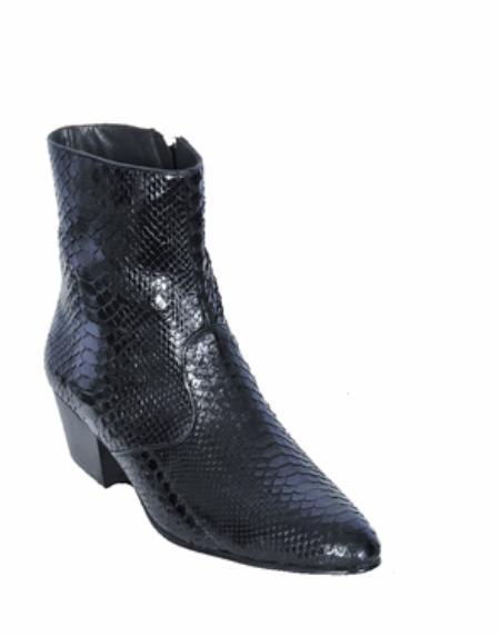 Mensusa Products Black Python European Style Dress Boot 317