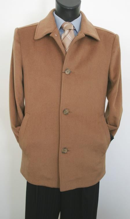 Mensusa Products Car double breasted Coat Style Camel