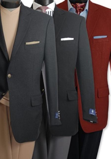 Mens 2 Button Elegant Boucle Blazer Black, Cinnamon, Grey