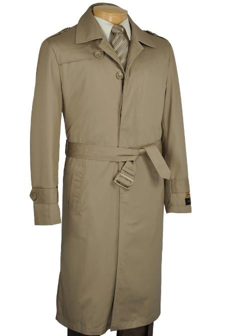 Mensusa Products Khaki Single Breasted Trench Coat