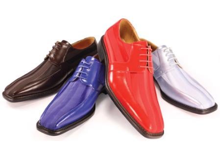 Mensusa Products Satin Bike Toe Lace Shoes Availble in Royal Blue & Red
