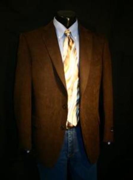 Mensusa Products Brown Big Size Microfiber Sportcoat