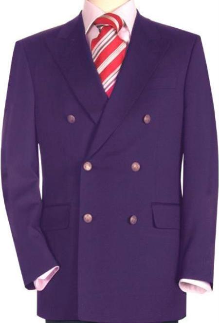 Mensusa Products Purple blazer-High Quality Purple Double Breasted Blazer with Peak Lapels Pre Order Collection 30 Days Delivery