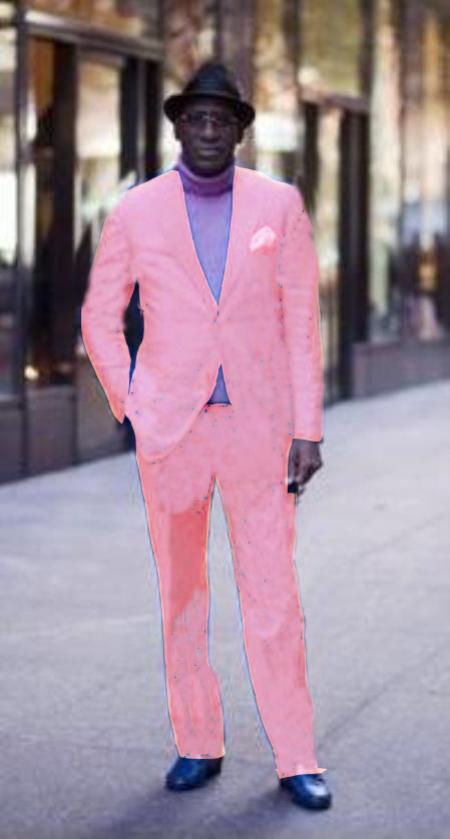 Mensusa Products Classic Ultra Smooth 2 Button Suit Pink