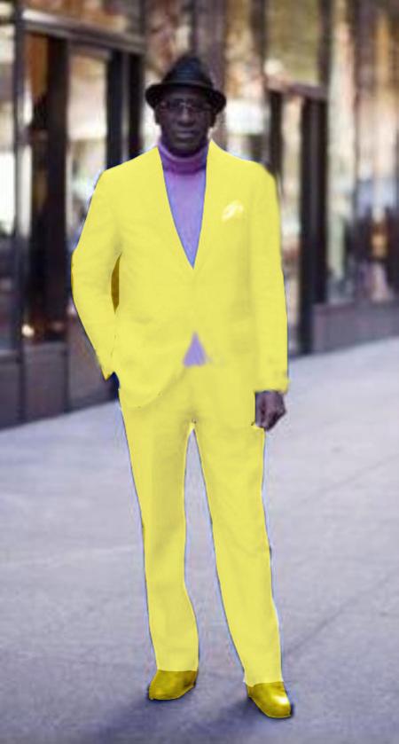 Classic Ultra Smooth 2 Button Suit Yellow