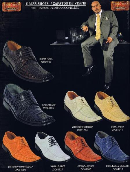 Mensusa Products SquareToe Caiman Dress Shoes Available in 8 Colors