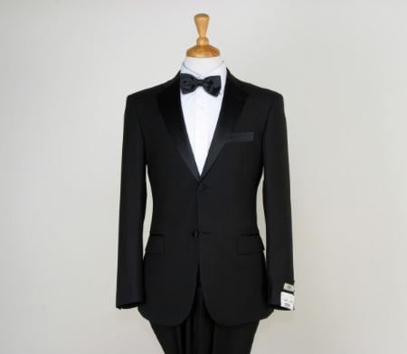 Mensusa Products Men's Classic Black Two Button Tuxedos