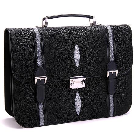 Mensusa Products Full Genuine Stingray Sport Briefcase in Black, Burgundy, Buttercup 700