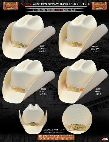 Mensusa Products 5,000x Taco Style Western Cowboy Straw Hat