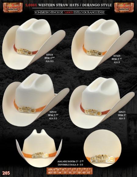 Mensusa Products 5,000x Durango Style Western Cowboy Straw Hat 156
