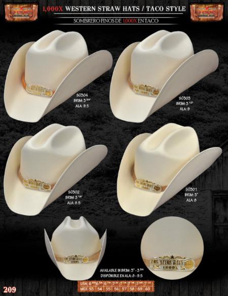 Western Hats, 1,000x Taco Style Western Cowboy Straw Hats. Please specify the color of the hat band strap at checkout. We have multiple colors available in genuine caiman or genuine ostrich. Please see the picture for your selection. We won't process the order unless we know what skin (caiman/ostrich) and color you want for the band strap on your hat. The hat band straps are 3/4" width.A natural straw hat 1,000X.Featuring a handsome hat band (pick the color you like) finished off with silver/gold metal details front. , 1,000x Taco Style Western Cowboy Straw Hat 120
