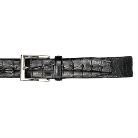 Mensusa Products Black Genuine Hornback Belt