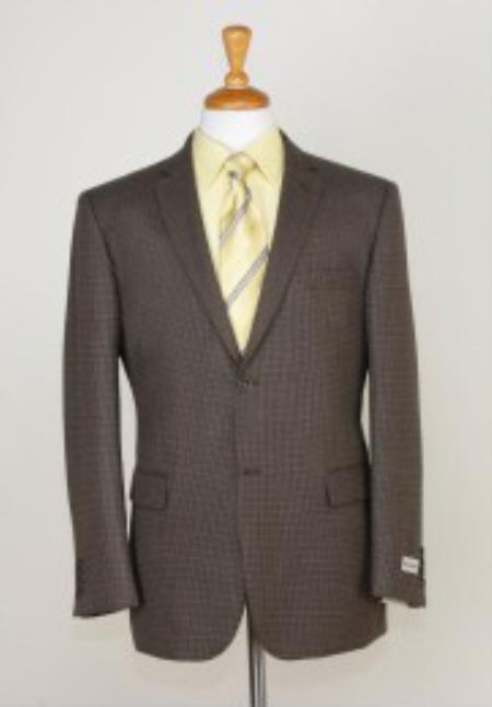 Mensusa Products Men's Two button Slim Fit Sport Jacket Brown