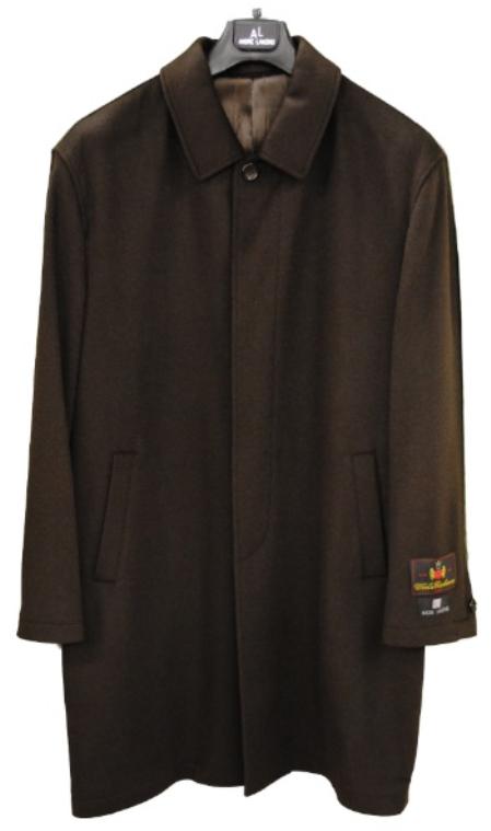 Mensusa Products Mens 41702 Length Cashmere Coat Black, Brown, Charcoal