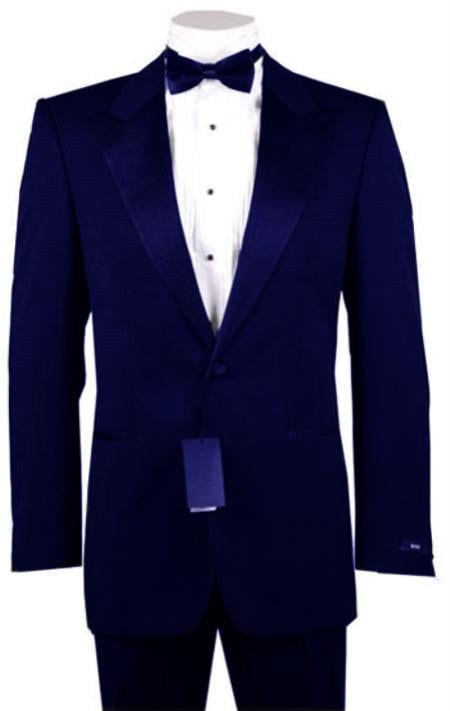 Mensusa Products 1or 2 Button Peak Lapel Tuxedo Navy Blue Pre Order Collection 30 Days Delivery