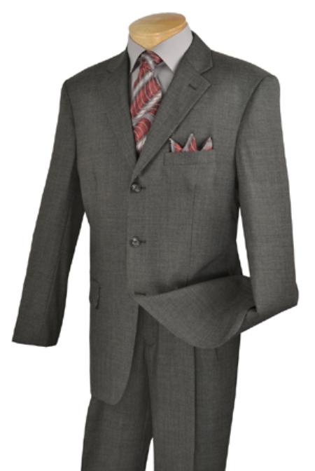 Mensusa Products 1 Super Wool Single breasted 3 btn pleated pants fancy stripe & pattern Charcoal