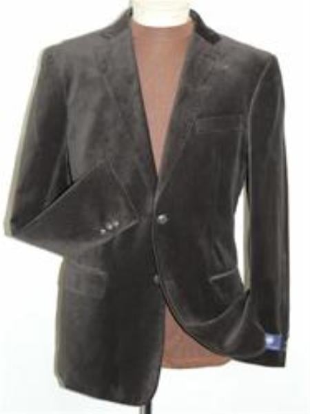 Brown Velvet Blazer Jacket