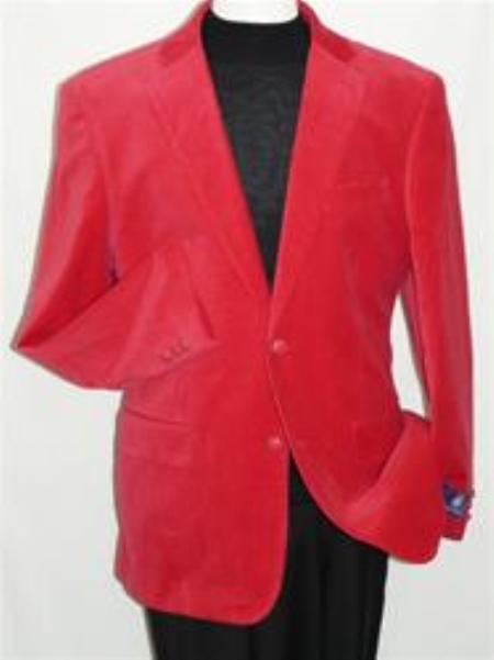 Mensusa Products Red Velvet Blazer Jacket