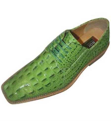 Mensusa Products classic comfortable latest in fashion Lime Apple Green Mens Dress Shoe