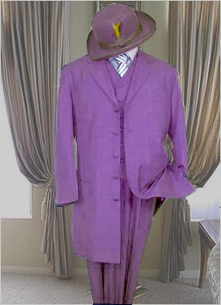 Mensusa Products Classic Long Lavender Fashion Zoot Suit