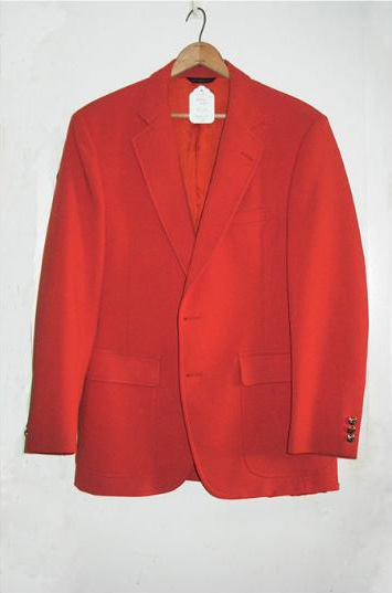 Mensusa Products Man's Bright Orange 1970s Sport Coat 100