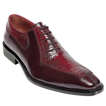 Mensusa Products Mens Ostrich Top Shoes by Belvedere Red Shoes Dino