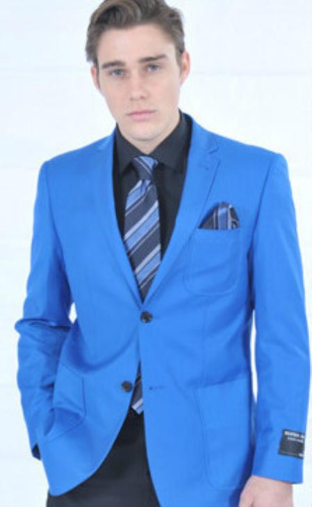 Mensusa Products Men's Fitted Premium Royal Blazer