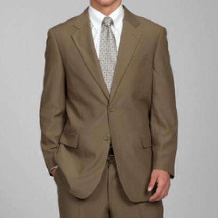 Mensusa Products Carlo Lusso Men's Taupe 2Button Suit