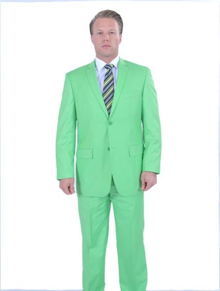 Mensusa Products Flamboyant Colorful 2 Piece affordable suit online sale Lime Green