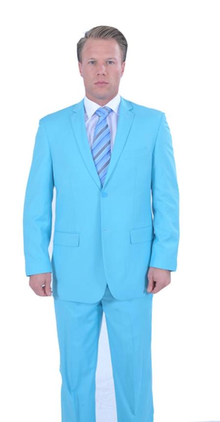 Mensusa Products Men's 2 Piece affordable suit online sale Sky Blue