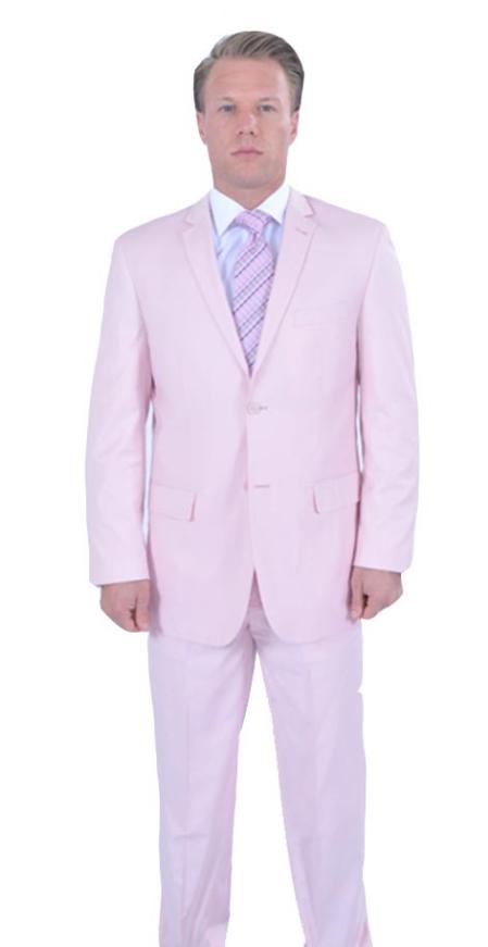 Mensusa Products Men's 2 Piece affordable suit online sale Pink
