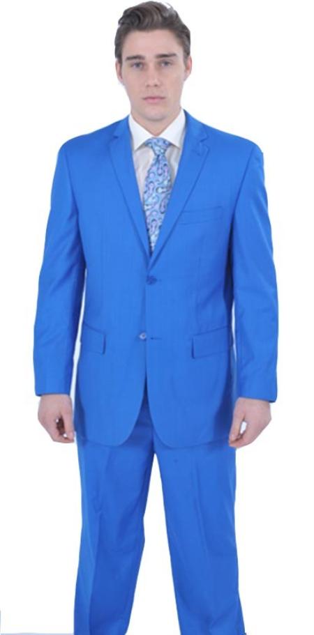 Mensusa Products Flamboyant Colorful 2 Piece affordable suit online sale Blue