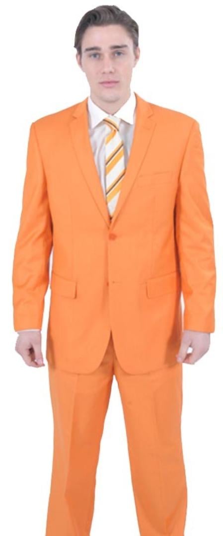 Mensusa Products Flamboyant Colorful 2 Piece affordable suit online sale Orange
