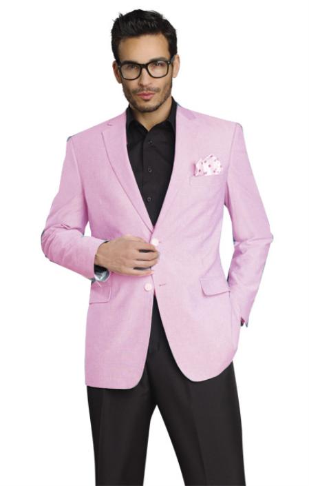Mens Stylish Two Button Jacket Pink